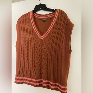 WILD FABLE rust knit vest marked  size XS. Fits large